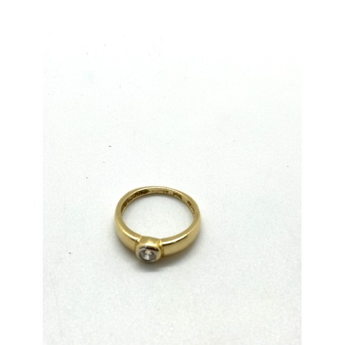 428 - 14ct gold stone set dress ring total weight 2.9 grams, ring size L