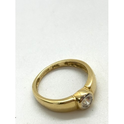 428 - 14ct gold stone set dress ring total weight 2.9 grams, ring size L