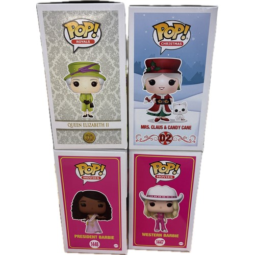 73 - Boxed Funko Pop Movies, Royals and Christmas vinyl figures to include  02 Mrs Claus, 01 Queen Elizab... 