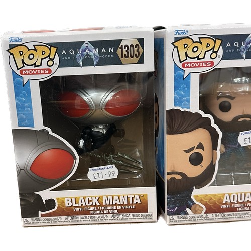 37 - Boxed Funko Pop Movies ' Aquaman' to include ' Black Manta', ' Aqua man The Lost Kingdom' and Pop di... 