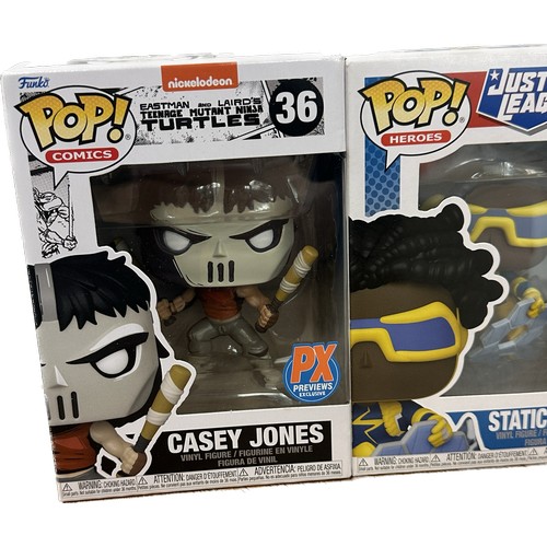 78 - Boxed Funko Pop Comics, Heroes to include ' Casey Jones', ' Static Shock' and ' America Chavez'