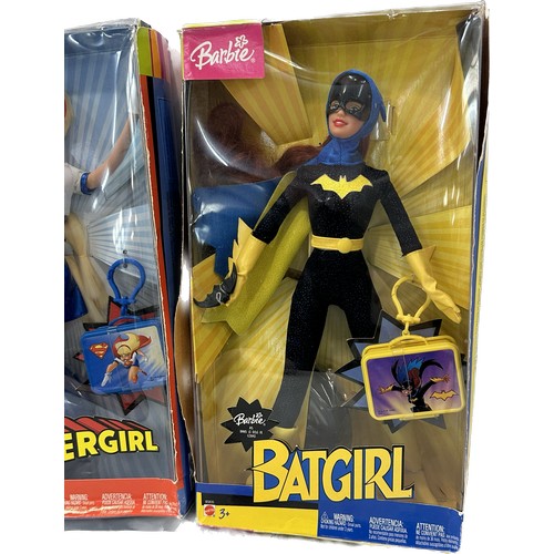 66 - Three original boxed Barbie Super Heroes to include ' Supergirl', ' Batgirl' and ' Wonder Woman'