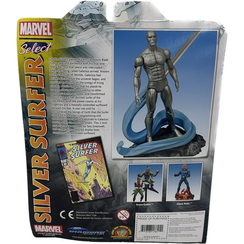 110 - Marvel Silver Surfer select special collector edition action figure in original packaging