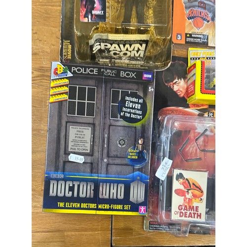 100 - Selection of action figures toys in their original packaging to include ' Doctor Who The Eleven Doct... 