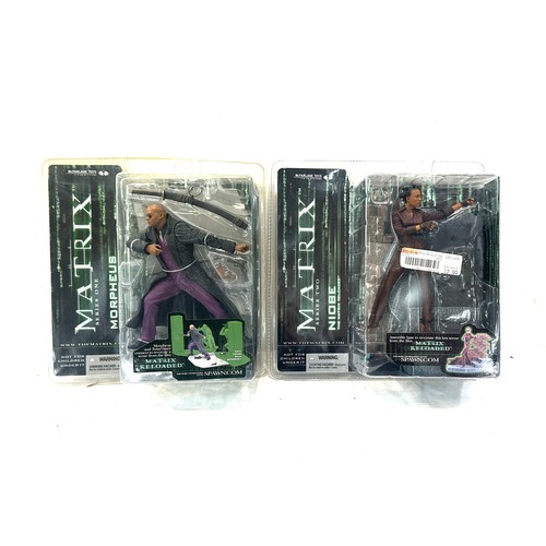 13 - McFarlane Toys 2003 Series One - The Matrix 'Morpheus Parking Garage Scene' , and ' The Matrix Serie... 