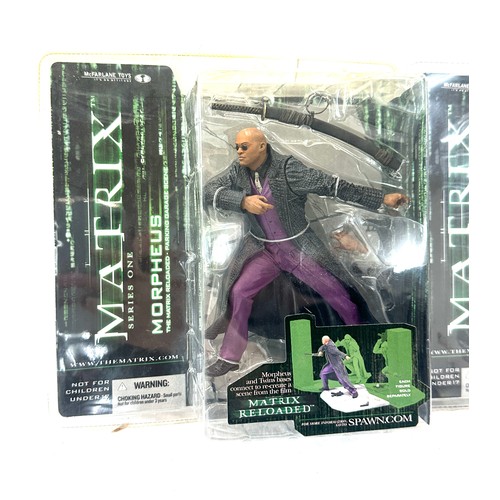 13 - McFarlane Toys 2003 Series One - The Matrix 'Morpheus Parking Garage Scene' , and ' The Matrix Serie... 