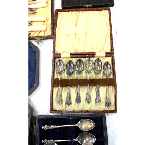 68 - Selection 7 cased silver plated cutlery sets