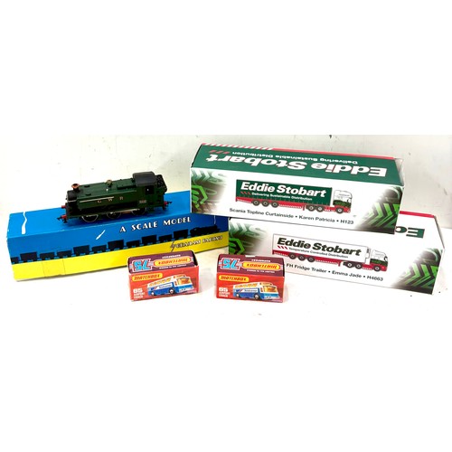 81 - Boxed Eddie Stobart vehicles collectors models, Two Boxed Matchbox 75 collection cars 65 Airport coa... 