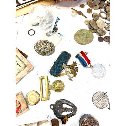 166 - Selection of collectables to include coronation medals, nut cracker, penknives, slides, oriental bra... 