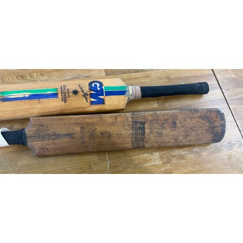 259 - 2 Vintage wooden cricket bats