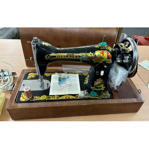 234 - Vintage cased sewing machine- untested