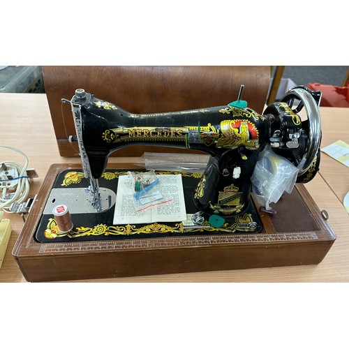 234 - Vintage cased sewing machine- untested