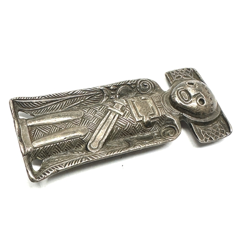 347 - David Andersen Norway silver Viking brooch original from period about 800 ad measures approx 6.1cm b... 