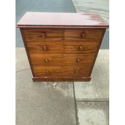 549 - 2 over 3 chest mahogany 45 inches tall 47 inches wide 22 inches depth