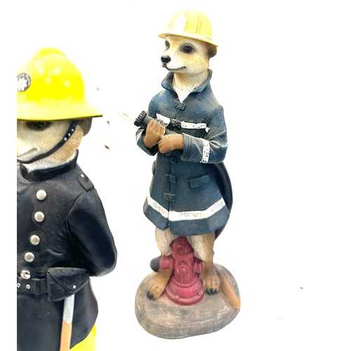 70 - Selection of novelty meerkats ornaments overall height approximately 11 inches