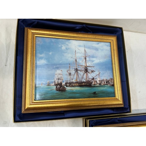 94 - Hornblower and the Atropos by Robert Taylor- Davenport porcelain plaques, Height 10 inches, Width 12... 