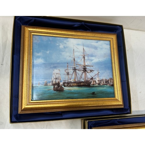 94 - Hornblower and the Atropos by Robert Taylor- Davenport porcelain plaques, Height 10 inches, Width 12... 