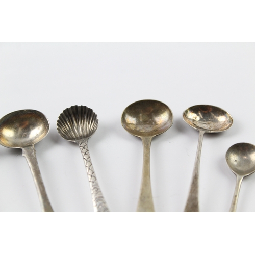 1 - 9 x .925 sterling silver econdiment spoons inc georgian