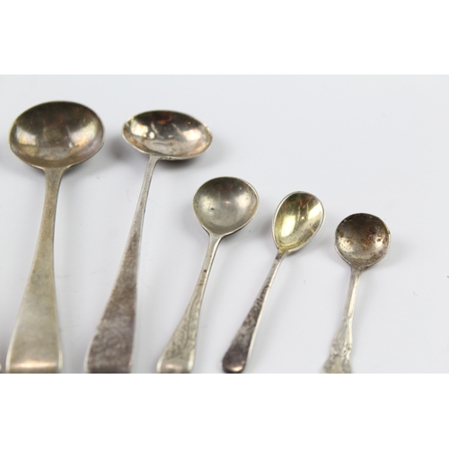 1 - 9 x .925 sterling silver econdiment spoons inc georgian