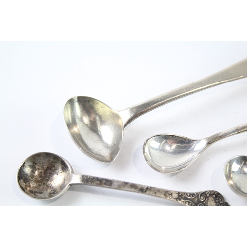 2 - 10 x .925 sterling silver econdiment spoons inc georgian