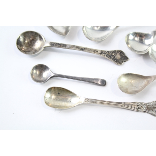 2 - 10 x .925 sterling silver econdiment spoons inc georgian