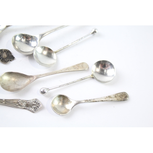 2 - 10 x .925 sterling silver econdiment spoons inc georgian