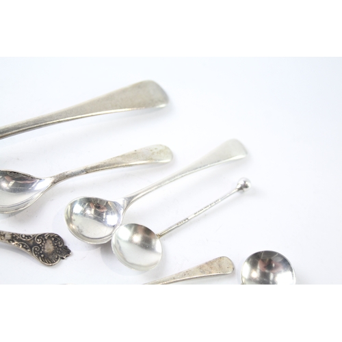 2 - 10 x .925 sterling silver econdiment spoons inc georgian