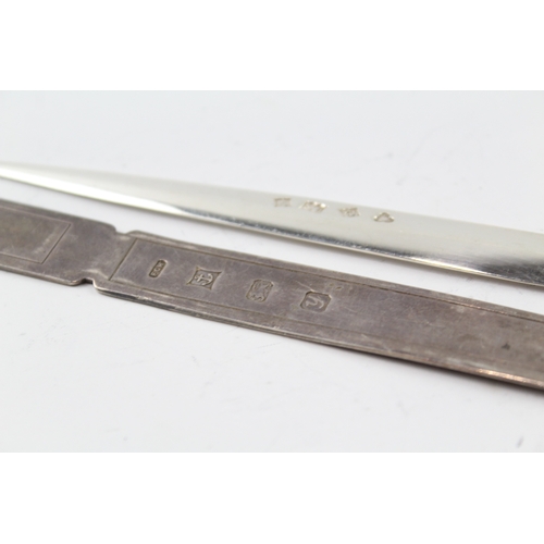 4 - 2 x vintage .925 sterling silver letter openers