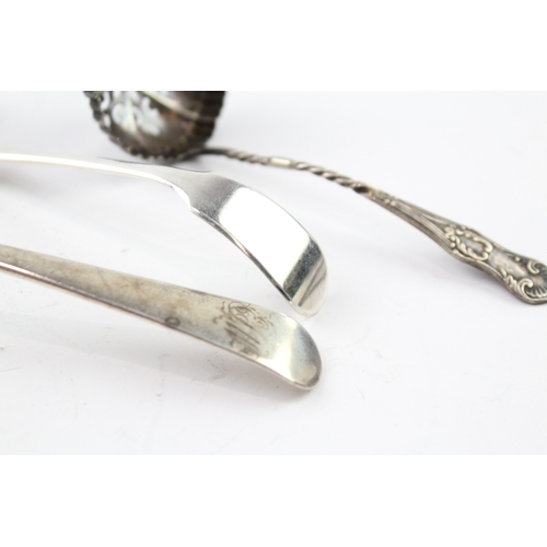 8 - 3 x .925 sterling silver spoons inc georgian, sifter etc