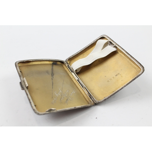 14 - vintage 1930's .925 sterling silver plain cigarette case