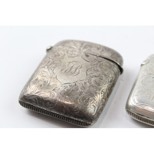 26 - 3 x .925 sterling silver vesta / match cases