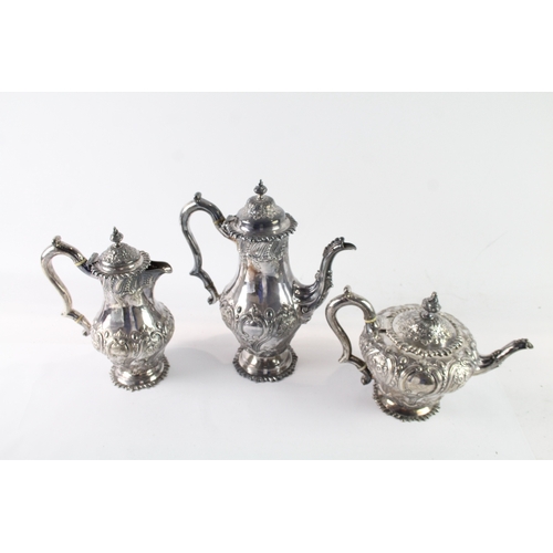 499 - Antique Victorian Tea Service Silver Plate x 4 2661g