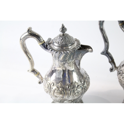 499 - Antique Victorian Tea Service Silver Plate x 4 2661g