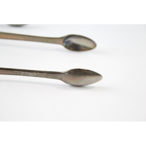 27 - 2 x .925 sterling silver georgian sugar tongs