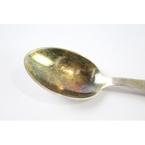 36 - denmark stamped .925 sterling silver enamel spoon