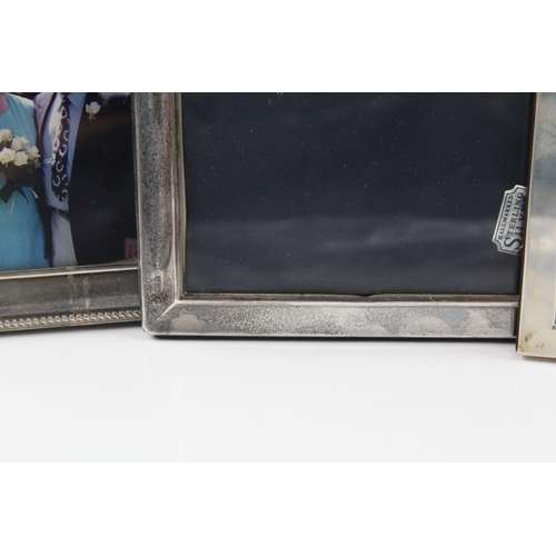 40 - 3 x .925 sterling silver photograph frames