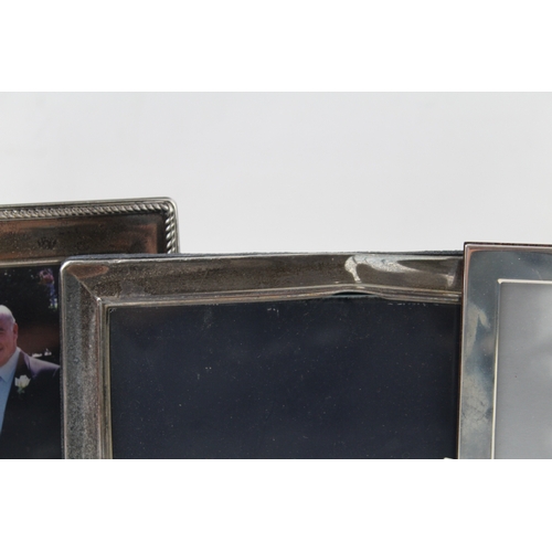 40 - 3 x .925 sterling silver photograph frames