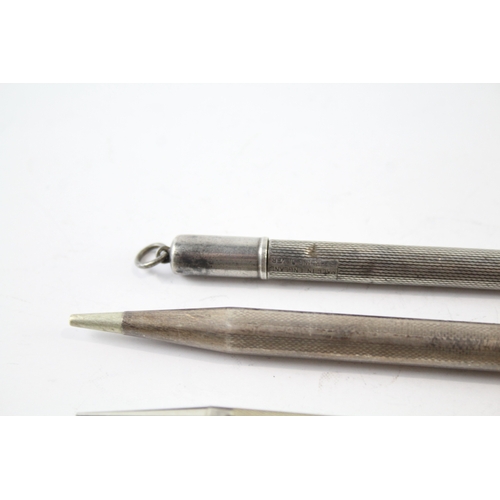 41 - 3 x .925 sterling silver propelling pencils