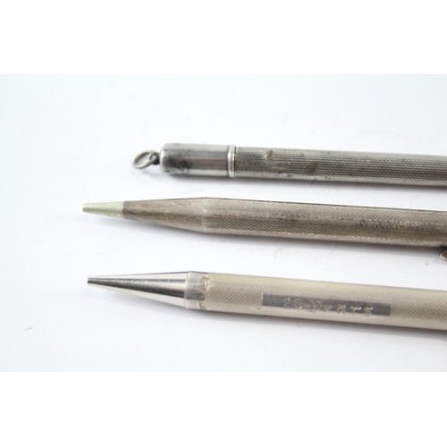 41 - 3 x .925 sterling silver propelling pencils