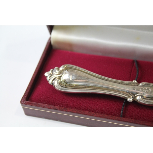 53 - vintage hallmarked .925 sterling handled letter opener in original box 31g