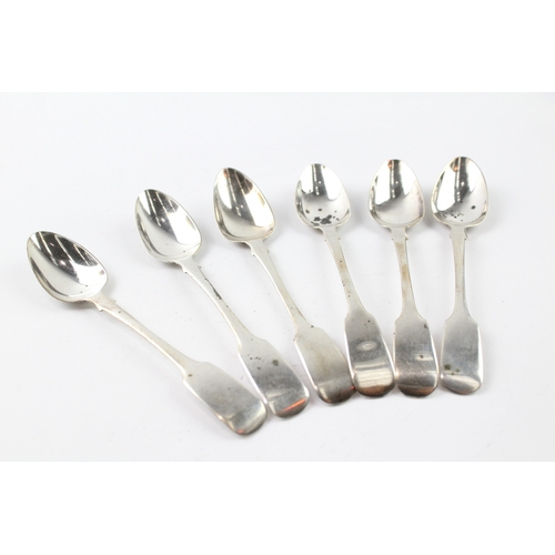 74 - 6 x .925 sterling silver georgian teaspoons