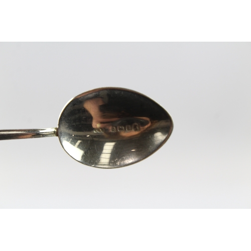 75 - 5 x .925 sterling silver teaspoons w/ enamel detail