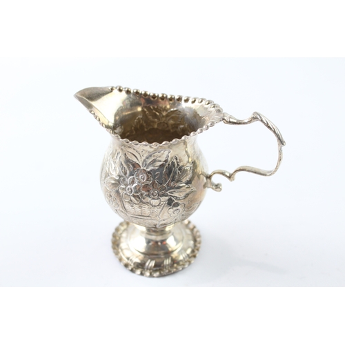 77 - .925 sterling silver victorian ornate cream jug