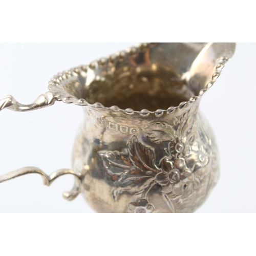 77 - .925 sterling silver victorian ornate cream jug