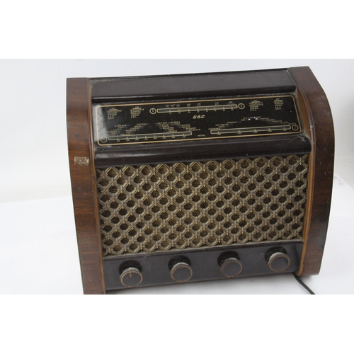 506 - Vintage G.E.C General electric Company Wooden Valve Radio untested Sold as Not w