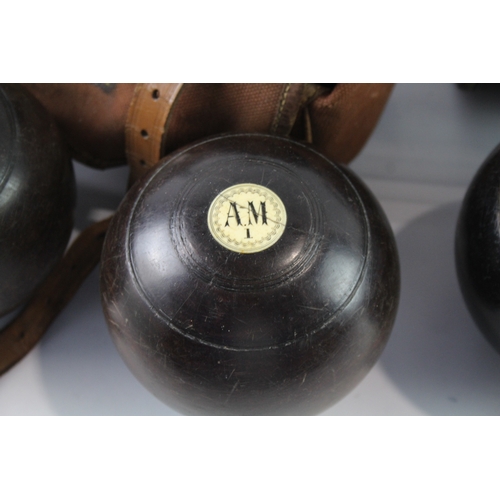 507 - Vintage Bowls Collection Lawn, Crown Green Bowls Wooden