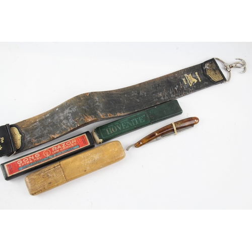 508 - Vintage Cut Throat Razors w/ Strop