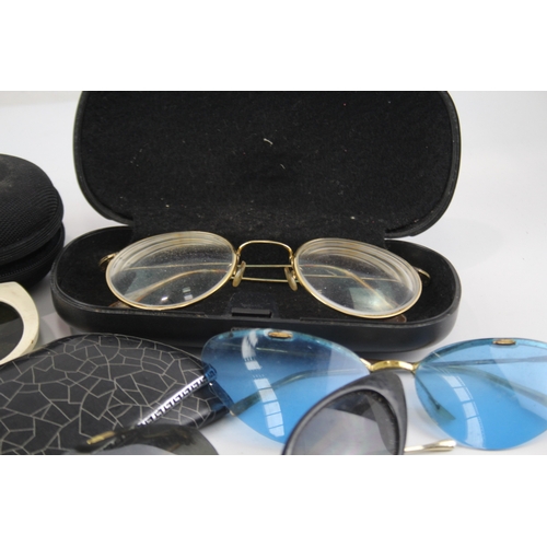 521 - Vintage Sunglasses Retro Plastic Inc Cases, Jean Lafont Paris Joblot