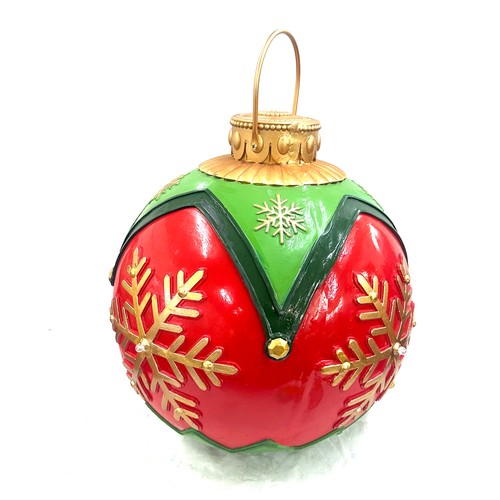 136 - Large decorative Christmas bauble measures approximately 23 inches tall