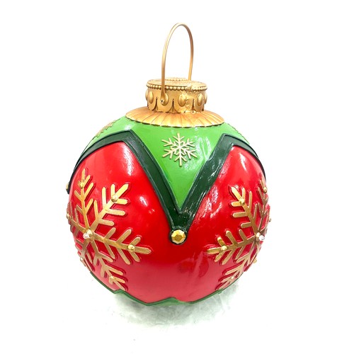 136 - Large decorative Christmas bauble measures approximately 23 inches tall